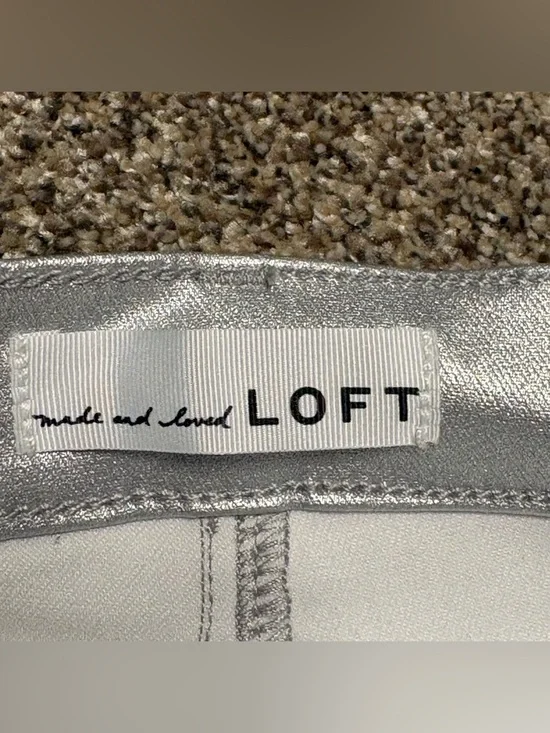 LOFT Metallic Silver Slim Jeans - Picture 6 of 12